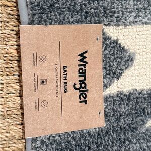 Wrangler Gray and Cream Bath Rug